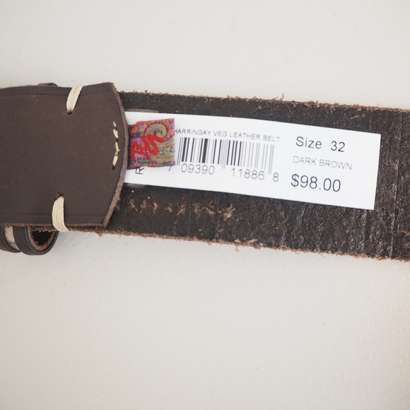 Robert Graham Harringay Leather Belt Dark Brown Men's Size 32 NWOT - Picture 7 of 12